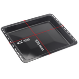 Backblech 3er SPARSET 422x370x 25 und 40 mm mit 2 Backbleche 2 tiefe emailliert und 1 Backrost 422x370x25 passend für Electrolux AEG Juno Zoppas Zanussi Teile Nr. 3531939233 / 353193921-7