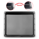 UNIQDEALZ 445x375x 30 und 40mm mit 2 Backbleche 2 Tiefe emailliert passend für Bauknecht Whirlpool Ignis IKEA