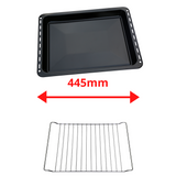 UNIQDEALZ 445x375x30 mm Set Backblech und Backrost passend für Whirlpool Gruppe Bauknecht Whirlpool Ignis IKEA Algor